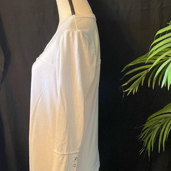 ♥️❄️Route 66 Woman’s White 3/4 Sleeve Shirt Size XL - Picture 5 of 9